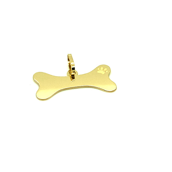 Pingente em Ouro 18k Modelo Osso de Cachorro / 18k Gold Pendant Dog Bone Model - Ricca Jewelry