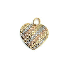  Pingente em Ouro 18k Coração Tricolor / 18k Gold Tricolor Heart Pendant - Ricca Jewelry