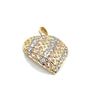 Pingente em Ouro 18k Coração Tricolor / 18k Gold Tricolor Heart Pendant - Ricca Jewelry
