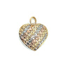 Pingente em Ouro 18k Coração Tricolor / 18k Gold Tricolor Heart Pendant - Ricca Jewelry