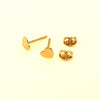 Heart Collection 18k Yellow Gold Plate Earrings - Ricca Jewelry