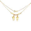 Gargantilha em Ouro Amarelo 18k Corrente Veneziana Canguinha com 1 Menino e 1 Menina - Ricca Jewelry