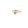 18K Yellow Gold Shine Flower Stackable Ring - Ricca Jewelry
