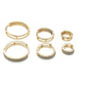 Brinco Argola em Ouro 18k com Zircônia e Detalhe Retangular Vazado 16mm / 18k Gold Hoop Earring with Zirconia Stones and Hollow Rectangular Detail - Ricca Jewelry