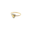 Anel em Ouro Amarelo 18k Coração com Zircônias Voltaem - Ricca Jewelry
