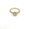 Anel de Ouro 18k com 1 Diamante Lapidacao Brilhante de 0.5Ct e 34 Diamantes 1.2mm - Ricca Jewelry