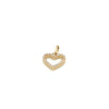 Pingente em Ouro 18k Coração com Pedras de Zircônia / 18k Gold Heart Pendant with Zirconia Stones - Ricca Jewelry