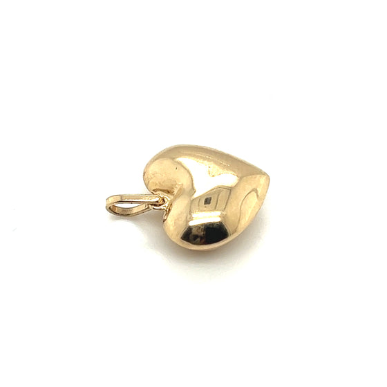 Pingente em Ouro 18k Coração Polido / 18k Gold Polished Heart Pendant - Ricca Jewelry