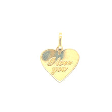 Pingente em Ouro 18k Coração com a Inscrição "I Love You" / 18k Gold Heart Pendant with "I Love You" Inscription - Ricca Jewelry