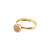 Anel em ouro 18k Chuveiro Hexágono Pequeno com Micro Zircônias - Ricca Jewelry