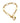 Pulseira de Ouro18k Amarelo Modelo Elos Iguais 18cm com Extensor de 3cm e Pingente Coração no Terminal Fecho Lozango Trabalhado - Ricca Jewelry