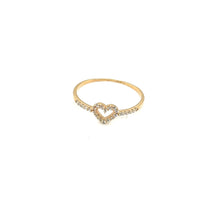  Anel Coração Pequeno Cravejado de Zircônias - Ricca Jewelry