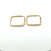 Brincos Argola Formato Quadrado 20mm Ouro - Ricca Jewelry