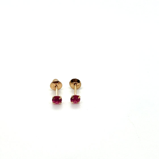 Brincos em Ouro 18k com Pedras de Zircônia / 18k Gold Earrings with Zirconia Stones - Ricca Jewelry
