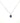 Gargantilha Pingente Gota Pedra Safira com Diamantes - Ricca Jewelry
