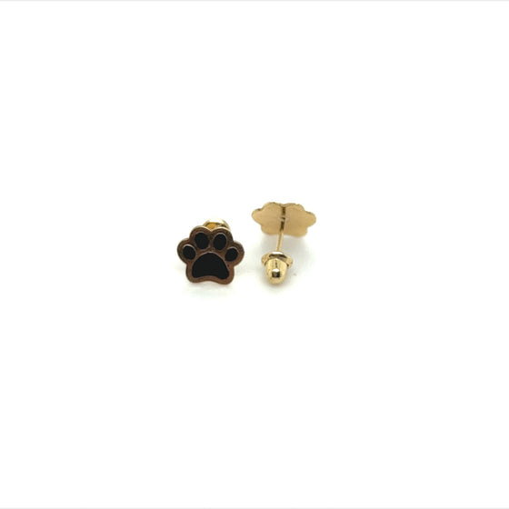 Brinco em Ouro 18k Infantil Patinha de Cachorro / 18k Gold Children's Dog Paw Earring - Ricca Jewelry
