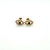 Brincos Olho Grego em Ouro 18k com Zircônias / Greek Eye Earrings in 18k Gold with Zirconias - Ricca Jewelry