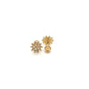 Brinco Flor em Ouro 18k Cravejado com Zircônia / Flower Earring in 18k Gold Studded with Zirconia - Ricca Jewelry