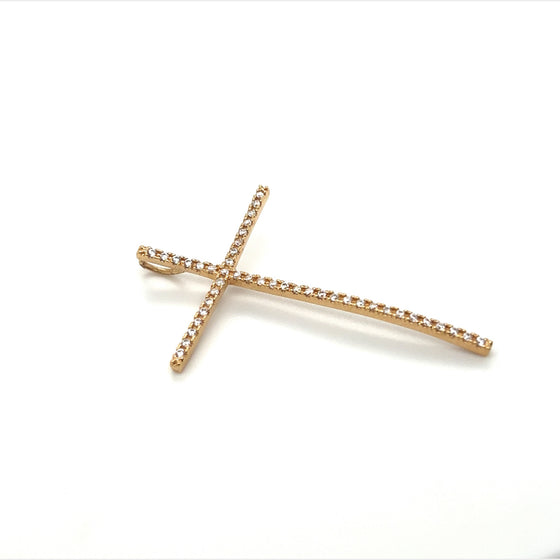 Pingente Cruz com Zirconia 5cm - Ricca Jewelry