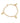 Pulseira de Ouro 18k Modelo Elo Portugues com Tres Pingentes - Ricca Jewelry