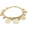 Pulseira De Ouro 18k Modelo 6 Desejos (Fe, Amor, Saude, Felicidade, Forca e Paz) - Ricca Jewelry