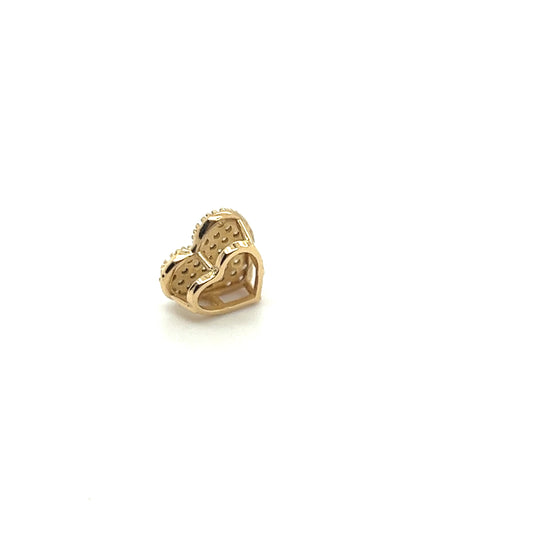 Pingente em Ouro 18k Coração Cravejado com Zircônia / 18k Gold Pendant Heart Studded with Zirconia - Ricca Jewelry