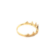 Anel em Ouro Amarelo 18k Coroinha com Sete Pontas e 5 Micro Zircônias - Ricca Jewelry