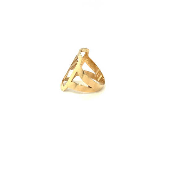Anel de Ouro 18k Modelo Letra J - Ricca Jewelry