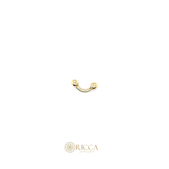 Piercing de Ouro 18k 2 Bolinhas - Ricca Jewelry