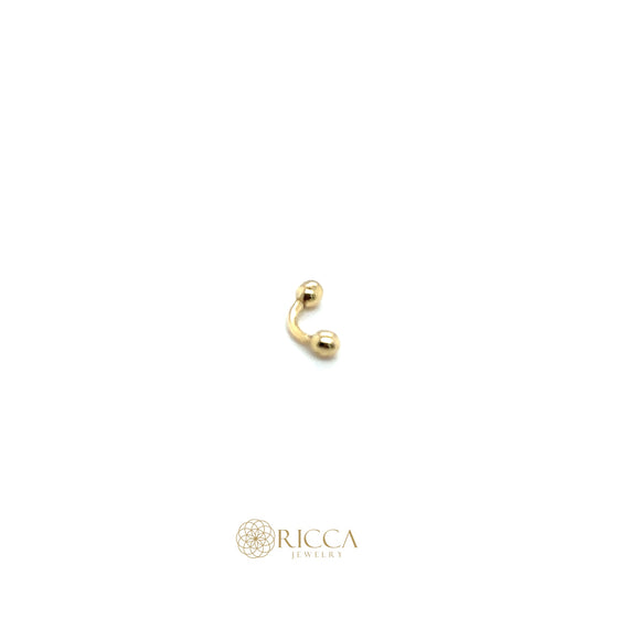 Piercing de Ouro 18k 2 Bolinhas - Ricca Jewelry
