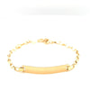 Pulseira Baby em Ouro 18k com Placa / Baby Bracelet in 18K Gold with Plate - Ricca Jewelry