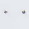 Brincos de Ouro 18k com Zirconias de 3mm Tarraxas de Rosca - Ricca Jewelry