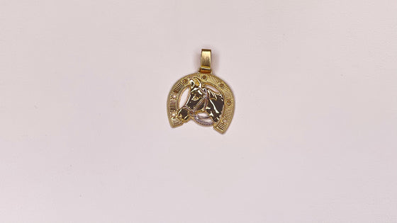 Pingente Ferradura Médio em Ouro 18k / Medium Horseshoe Pendant in 18K and White Gold - Ricca Jewelry
