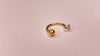 18k Yellow Gold with CZ Open Hoop Piercing - Ricca Jewelry