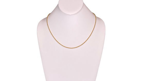 Corrente em Ouro 18k Modelo Corda / 18k Gold Rope Chain Necklace - Ricca Jewelry