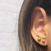 Brincos de Ouro 18k Modelo Bola com Tarracha de Rosca / 18k Gold Smooth Sphere Earrings with Screw Backs - Ricca Jewelry