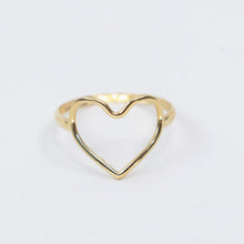  Anel Coração Fio Ouro 18k - Ricca Jewelry