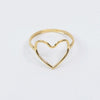 Anel Coração Fio Ouro 18k - Ricca Jewelry