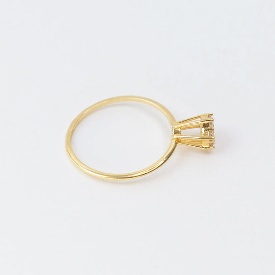 Anel de Ouro 18k Modelo Solitario Chuveirinho - Ricca Jewelry