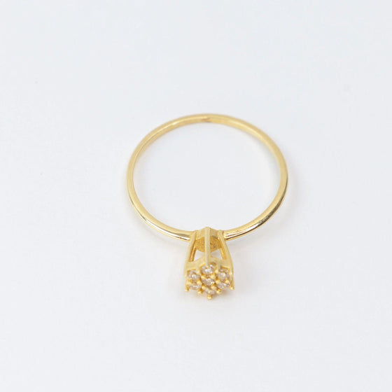 Anel de Ouro 18k Modelo Solitario Chuveirinho - Ricca Jewelry