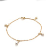 Pulseira Infantil em Ouro 18k com Pérola / Baby Bracelet in 18k Gold with Pearl - Ricca Jewelry