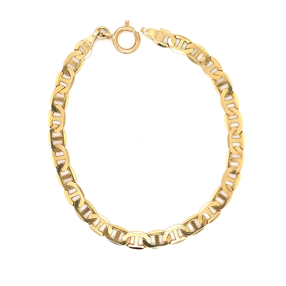 Pulseira Infantil em Ouro 18k Modelo Piastrini / Baby Bracelet in 18k Gold Piastrini Model - Ricca Jewelry