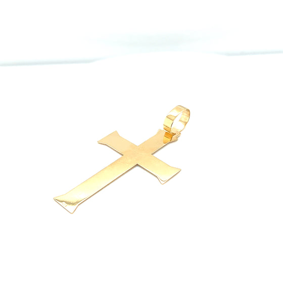 Pingente Cruz Dupla Face em Ouro 18k / 18k Gold Double-Sided Cross Pendant - Ricca Jewelry