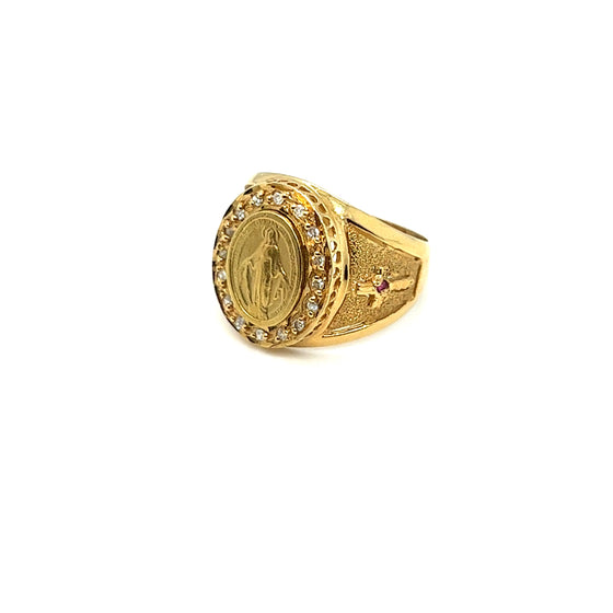 Ring in Yellow gold 18k Saint - Ricca Jewelry