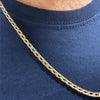 Corrente de Ouro 18k Modelo Groumet Torcido 60cm / 18k Gold Twisted Gourmet Chain - Ricca Jewelry