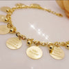 Pulseira de Ouro 18k Modelo 10 Mandamentos com Pingentes / 18k Gold Ten Commandments Bracelet with Round Charms - Ricca Jewelry