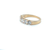 Anel em Ouro 18k Modelo Meia Alianca com 5 Diamantes 1.8Ct - Ricca Jewelry
