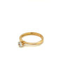 Anel Solitário de Ouro 18k com Zircônia 4mm - Aro Reto/ 18k Gold Solitaire Ring with Zirconia 4mm- Straight Hoop - Ricca Jewelry