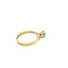 Anel Solitário de Ouro 18k com Zircônia 5mm - Aro Reto / 18k Gold Solitaire Ring with Zirconia 5mm - Straight Band - Ricca Jewelry