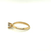Anel de Ouro 18k Modelo Solitario com Zircônia 5mm Aro Triangular / 18k Gold Solitaire Ring with Zirconia - Triangular Band - 5mm - Ricca Jewelry
